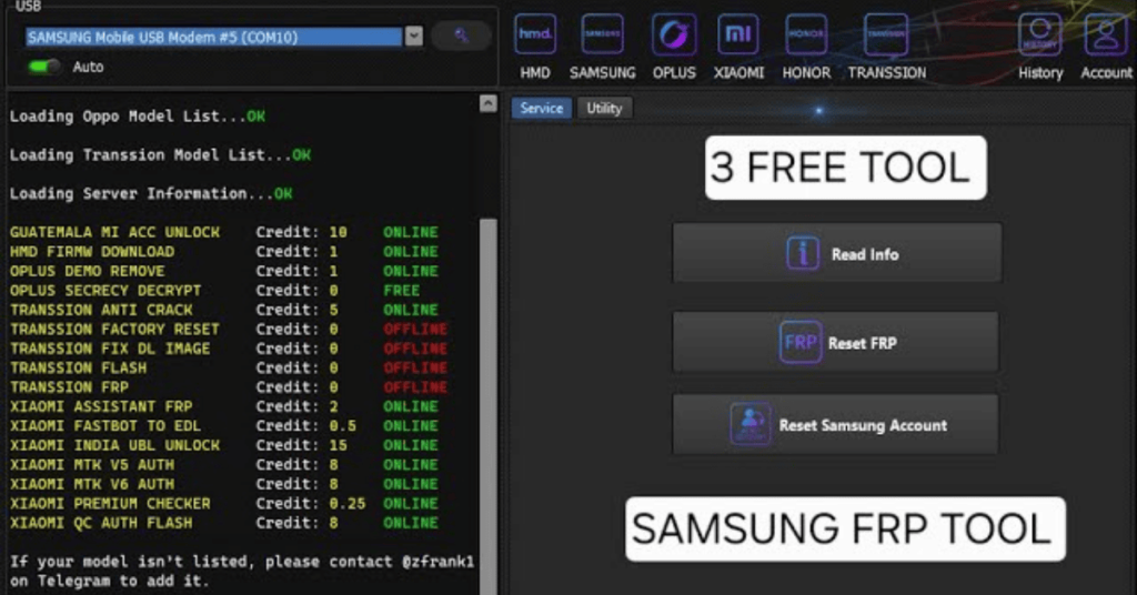 Samsung Android 16 FRP Tool