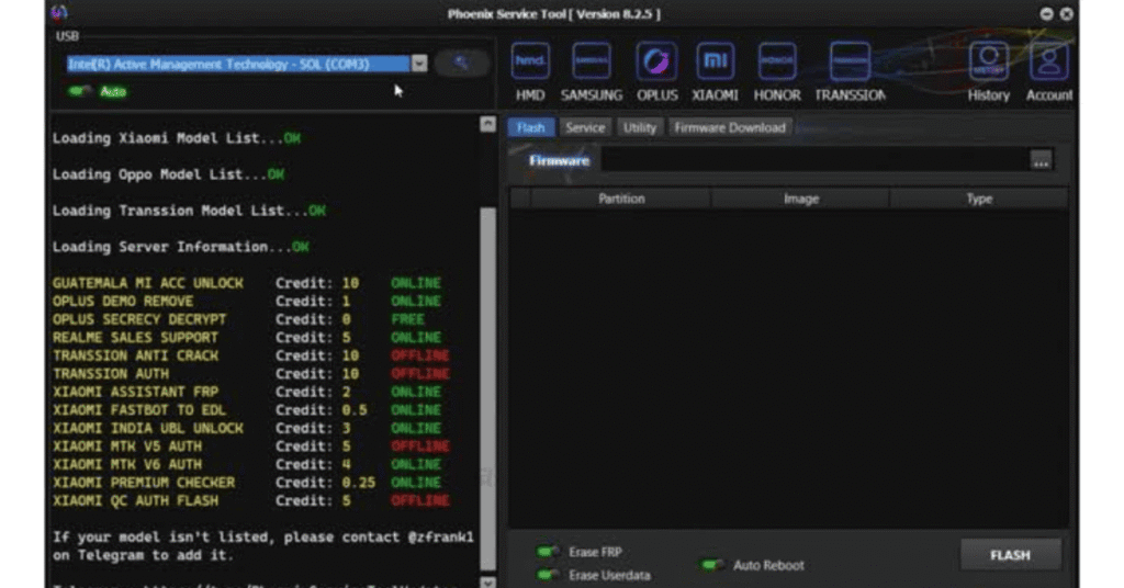 Phoenix Service Tool