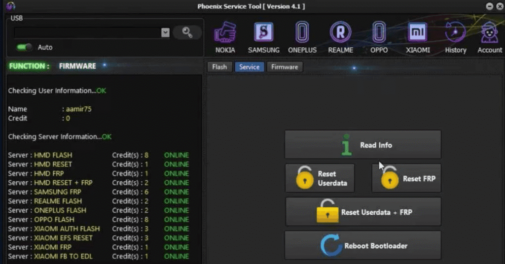 Phoenix Service Tool